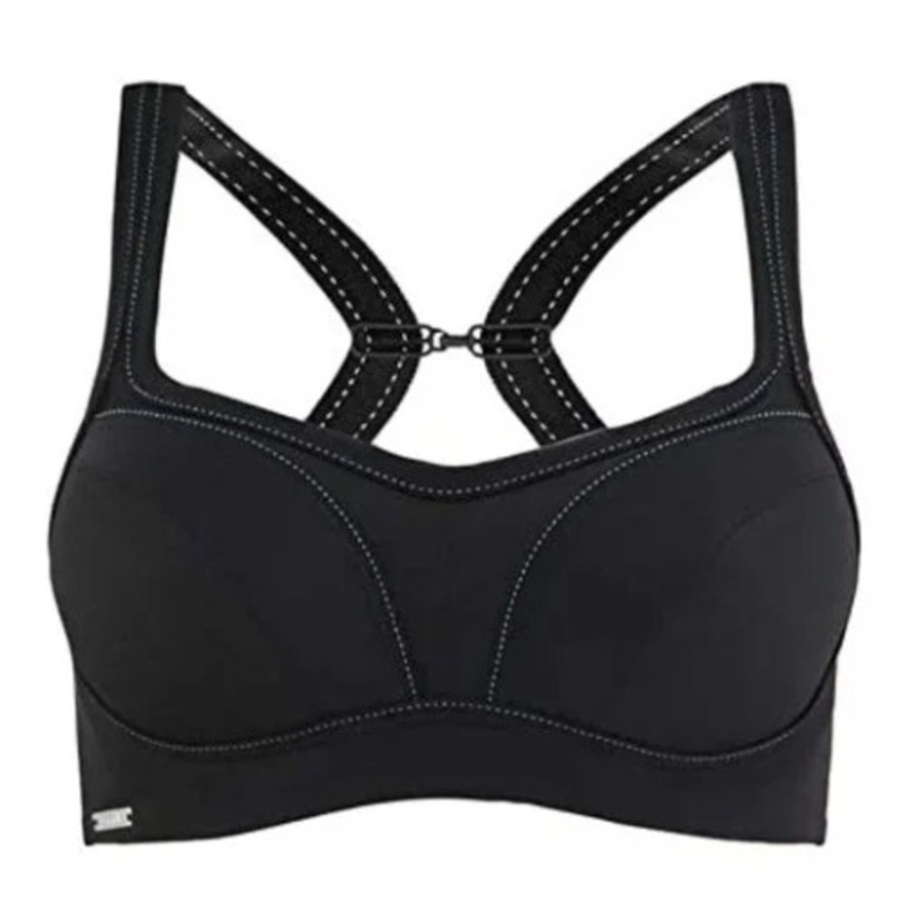 Chantelle High Impact‎ Convertible Bra Black Sports Bra Comfort Fit 38